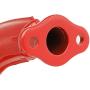 FVRITO 40mm Half Moon Curving Exhaust Muffler Pipe Silencer Gasket Fuel Line Filter and Spark Plug for 2 Stroke 80cc 66cc 60cc 49cc Engine Gas Motorized Bicycle Motor Bike Red