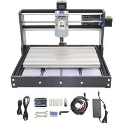 RATTMMOTOR CNC Wood Router Machine 3018 PRO 3 Axis GRBL Control DIY Mini CNC Router Machine Kit Plastic Acrylic PVC PCB Wood Engraver Milling Carving Machine Working Area 30x18x4.5cm