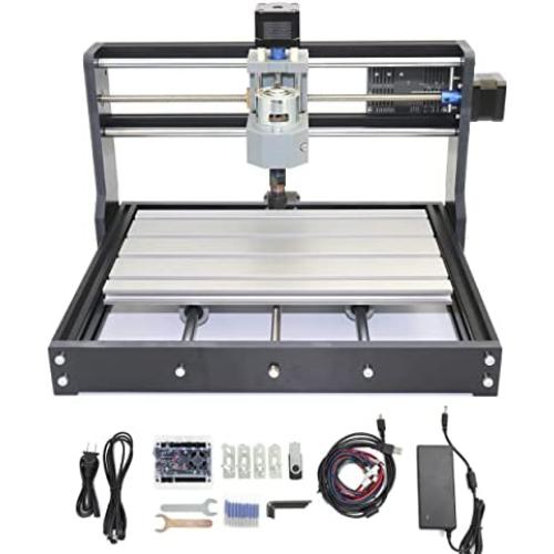 RATTMMOTOR CNC Wood Router Machine 3018 PRO 3 Axis GRBL Control DIY Mini CNC Router Machine Kit Plastic Acrylic PVC PCB Wood Engraver Milling Carving Machine Working Area 30x18x4.5cm