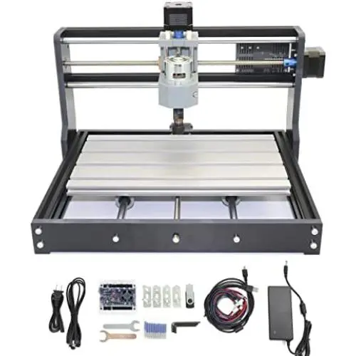 RATTMMOTOR CNC Wood Router Machine 3018 PRO 3 Axis GRBL Control DIY Mini CNC Router Machine Kit Plastic Acrylic PVC PCB Wood Engraver Milling Carving Machine Working Area 30x18x4.5cm