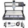 RATTMMOTOR CNC Wood Router Machine 3018 PRO 3 Axis GRBL Control DIY Mini CNC Router Machine Kit Plastic Acrylic PVC PCB Wood Engraver Milling Carving Machine Working Area 30x18x4.5cm