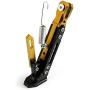 Universal Motorcycle Kickstand Accessories Adjustable Tripod Holder Side Parking Foot Support CNC Aluminum Foot Stand for Scooter Modified Motorbike Dit Pit Bike (Gold)