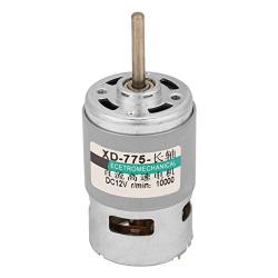 775 DC Motor, DC12V 10000RPM Gear Motor, 80W High Speed High Torque Extension Shaft Motor, for Power Wheels Replacement
