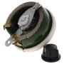 Fielect 100W 30R Ohm Ceramic Wire Wound Potentiometer Linear Rotary Resistor Rheostat with Knob for Industiral Machinery RPM Adjustment