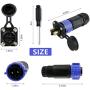 Trolling Motor Plug Receptacle Set,Waterproof Marine Boat DC Power Connector,Waterproof Connector for Motor,Plug for Trolling Motor/ Down Rigger/Fishing Reel,12/24/36/48 Volt Marine Plug