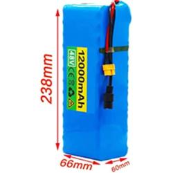 WOGQX 18650 Lithium-Ion Battery Pack 48V 12Ah Electric Bicycle Scooter Battery Pack Waterproof with BMS and Charger for E-Bike Scooter 250W 350W 500W 750W 1000W Motor