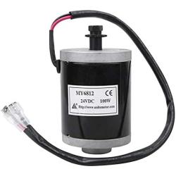 Tbest Electric Bike Motor, 24V 100W High Speed Small Brush DC Motor Electric Scooter Motor Set E Bike Accessory MY6812