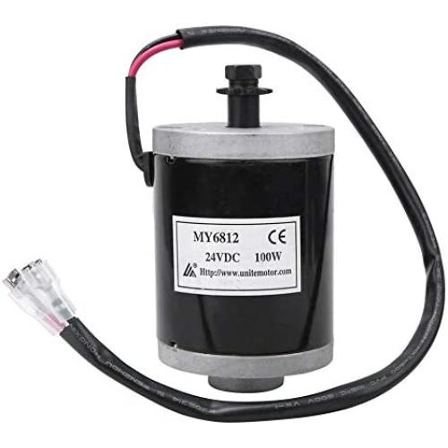 Tbest Electric Bike Motor, 24V 100W High Speed Small Brush DC Motor Electric Scooter Motor Set E Bike Accessory MY6812