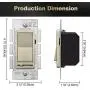 BESTTEN Champagne Gold Dimmer Wall Light Switch, Single Pole or 3-Way, Compatible with Dimmable LED, CFL, Incandescent and Halogen Bulb, 120VAC, Signature Collection, UL Listed