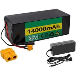 Jieoto Electric Scooters Battery 36V 14AH Electric Bike Battery E-Bike Lithium Battery Pack for 200W 300W 350W 500W Bicycle Motor with BMS Protection Board