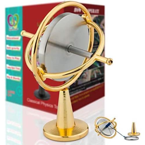 DjuiinoStar Heavy Duty Gyroscope (Solid Stainless Steel Rotor): Initial Speed 8,000 RPM, Sturdy and Stable; Provides Very Good Gaming Experience; High-End Office Toy, Addictive Science Gear DG-5PRO-01