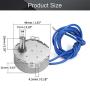 Fielect 2Pcs Synchronous Motor AC 110V 8-10RPM Turntable Motor CW Direction 4W TYC-50 Horizontal Hole Tapping Shaft