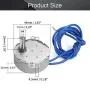 Fielect 2Pcs Synchronous Motor AC 110V 8-10RPM Turntable Motor CW Direction 4W TYC-50 Horizontal Hole Tapping Shaft