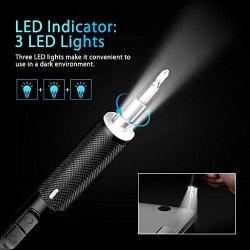 Electop Electric Rechargeable Screwdriver, Portable USB Power Supply Cordless Screw Driver, 21 Precision Bits /3 LED Lights/Magnetic Carry Case/Quick Change Chuck for Telephone, Watch, Camera etc.