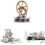 Sunnytech Low Temperature Stirling Hot Air Stirling Engine Motor Power Generator LED LT001-SC02M-FD05M