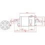 775 DC 12V/24V 50W High Torque Electric Motor, 4500/9000RPM Dual Output Shaft Ball Bearing Electric DC Motor Driver for DIY Parts by Walfron (24V9000RPM)