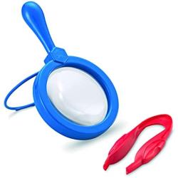 Learning Resources Magnifier & Tweezers, Fine Motor Toy, Easy Grip, Assorted Colors, Kids Magnifier, Kids Tweezers, Ages 3+