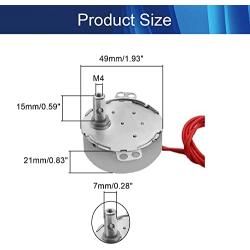 Jutagoss Synchronous Motor,TYC-50 Horizontal Hole Tapping Shaft Direction CW/CCW, 4 Watt AC 24V 4-5 RMP, 1 Pcs
