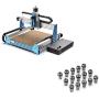 Genmitsu CNC Router Machine PROVerXL 4030 with GRBL Control + 15PCS ER11 Precision Spring Collet Set (1.0mm-7.0mm & 1/4