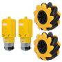 FTVOGUE Mecanum Wheel + for TT Geared Motor DIY Smart Robot Car Parts 48mm,Motor