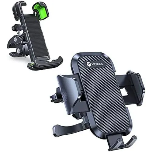 Ultra Stable Phone Holder for Car, [Upgrade Never Fall Off & Wont Break]+ [Never Break] Bike Phone Mount, VICSEED Motorcycle Phone Mount [Full Protection & Super Stable] Bike Phone Holder