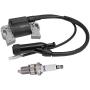 Ignition Coil + Spark Plug Replacement for Champion Power 196cc 6.5HP 3500 4000 Watt Gas Engine Generator