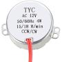 uxcell Synchronous Gear Motor AC 12V 15-18RPM 50-60Hz Electric Motor CCW/CW 4W for Electric Fan