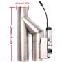 RJSPHH Stainless steel 2.5 inch Electric Exhaust Cutout Motor E-cut Valve Kit , Catback Single Y Pipe 1 pcs with One Controller Remote Kit