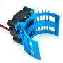 FainWan Alloy Heat Sink Heatsink with 5V Cooling Fan for 1/10 Car 540 550 3650 Size Brushless Engine Motor Remote Control Car Truck Buggy Crawler Blue