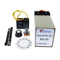 SS-22 ac Motor Speed Controller 220V 50HZ Speed Regulator with 20K Ohm Potentiometer+Capacitor+Dial