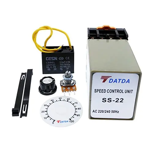 SS-22 ac Motor Speed Controller 220V 50HZ Speed Regulator with 20K Ohm Potentiometer+Capacitor+Dial