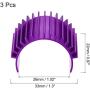 MECCANIXITY Motor Heat Sink Cooling Fins Aluminum 26mm Dia Purple for 370 380 Motor 3pcs