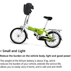 24V 20Ah E-Bike Lithium-Ion Battery, with 29.4V 2A Charger and Hanging Bag, Built-in BMS Protection Board, Suitable for 200W-500W Motors