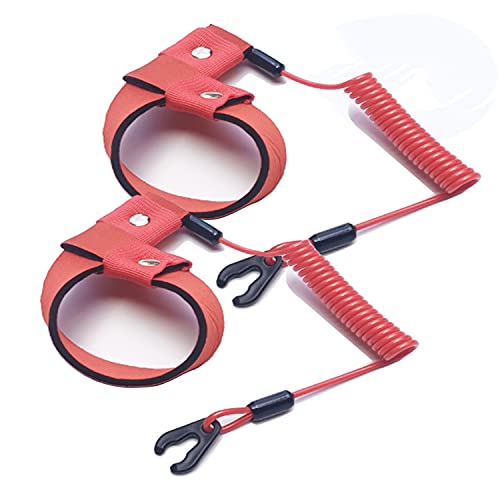 Stop Kill Safety Lanyard 2 Pack Universal Boat Engine Emergency Tether Cord with Wrist Strap Compatible with Yamaha Jet Ski WaveRunner WaveVenture WaveRaider WaveJammer WaveBlaster FX140