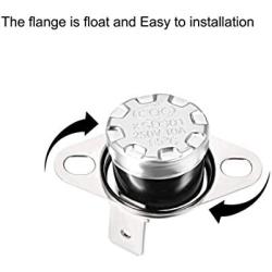 uxcell KSD301 Thermostat 65°C/149°F 10A Normally Open N.O Adjust Snap Disc Temperature Switch for Microwave Oven Coffee Maker 5pcs
