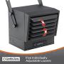 Comfort Zone CZ260ER Ceiling-Mounted High-Output 10,000-Watt Fan-Forced Industrial Heater with Digital Thermostat and Remote Control, Black