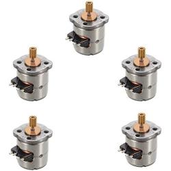 WSDMAVIS 5 Pcs Mini Stepper Motor Dia 8mm 2 Phase 4 Wire DC Stepper Motor Micro Stepping Motor with Copper Gear for Digital Products Camera DIY