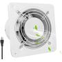 HG POWER 6 Inch Exhaust Fan, 308CFM Through Wall Fan Bathroom Extractor Ventilation Fan Blower Ceiling and Wall Mount for Attic Garage Kitchen Bathroom Windows Fan