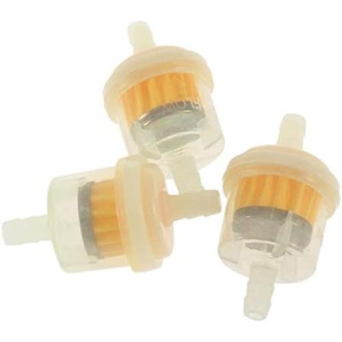 VizGiz 3 Pack Universal Gaso line Gas Petrol Inline Oil Tank Liquid 1/4 Inch 0.5MM 0.6MM Fuel Filter Filters for Kawasaki Kohler Briggs & Stratton Small Engine ATV Scooter Motorcycle Lawn mowers