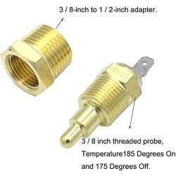 MOCW Dual Electric Cooling Fan Relay Kit Radiator Thermostat Kit 40A Waterproof Relay Harness 185/175