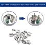 Tnisesm 45+5 uF 45/5 MFD ±6% 370V/440 AC CBB65B Capacitor Dual Run Circular Start Capacitor, 9PCS Spade Terminal, Capacitor for AC Motor Run or Fan Start or Condenser Straight