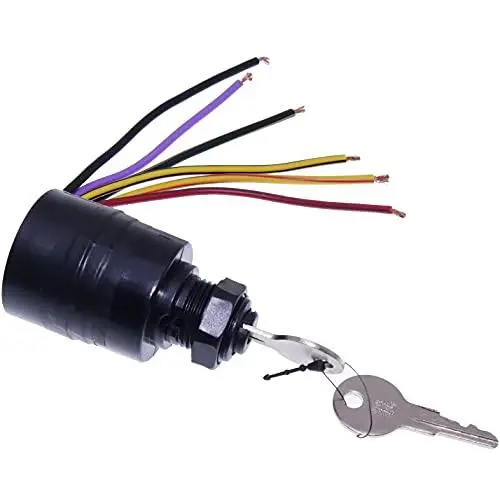 YIXIN Boat Engine MP41070 87-17009A2 Ignition Switch Compatible with Mercury Outboard Motor Control Box 3 Position 6 Wire Sierra MP41070-1 MP41070-2