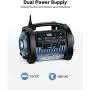 Tire Inflator Air Compressor, 12V DC / 120V AC Dual Tire Pump For Bike, Car Tires, Air Mattres Bed with Deflation and Inflation Modes, Dual Powerful Motors, Digital Pressure Gauge, C P CHANTPOWER