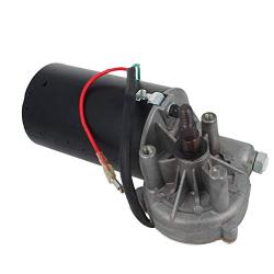 Fielect DC 12V 25RPM Reversible Worm Geared Motor High Torque Electric Gear Motor Turbine Worm Gear Box Reduction Motor, Right Threaded Shaft GW70105