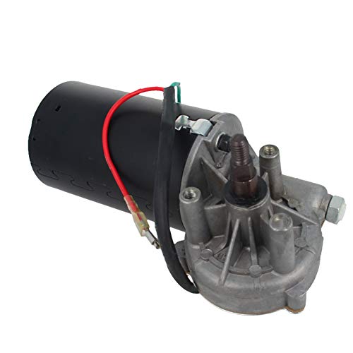 Fielect DC 12V 25RPM Reversible Worm Geared Motor High Torque Electric Gear Motor Turbine Worm Gear Box Reduction Motor, Right Threaded Shaft GW70105