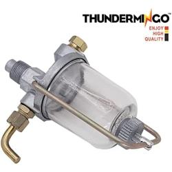 THUNDERMINGO Fuel Gas Strainer Sediment Bowl Assembly for IH International Farmall MV Super H HV W4 OS4 350 400 460 560 650 706 Replace 358245R91 370832R91
