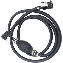 Hand Fuel Line Outboard Primer Bulb Assembly Kit with Connector for Motor Vehicle Marine Boat, 5/16