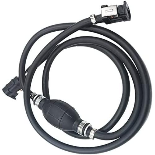 Hand Fuel Line Outboard Primer Bulb Assembly Kit with Connector for Motor Vehicle Marine Boat, 5/16