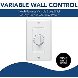 NuTone Variable Speed Wall Control for Ventilation Fans, Dial Knob Control, 3 Amp., 120V, White