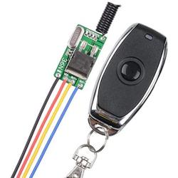 New Wireless RF Remote Control Switch, 433Mhz Secure RF 1 Channel Wireless Momentary Switch Transmitter with Receiver for Car, Bus, Truck, Motorcycle, Battery & More